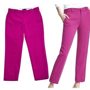 Banana Republic fuchsia pink magenta Avery pants cigarettes slim fit ankle 6
